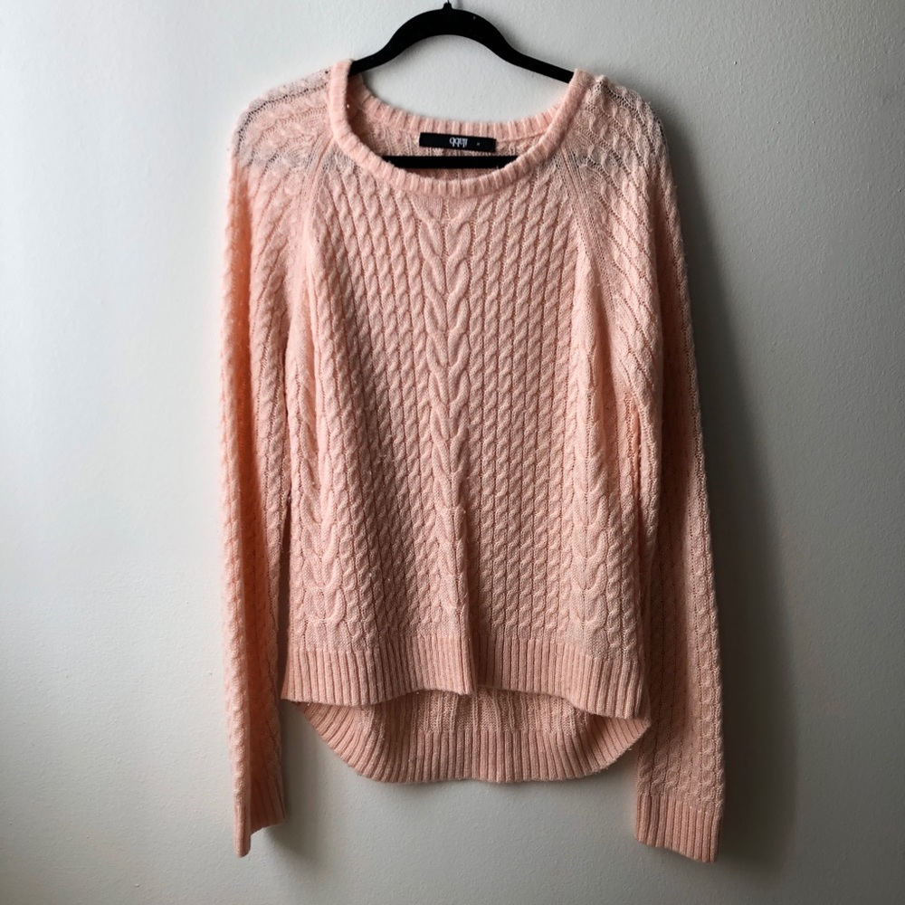OVERSIZED PINK KNITTED SWEATER